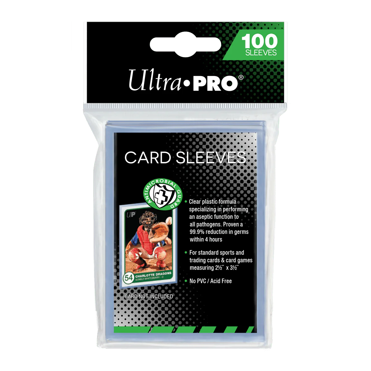 Ultra Pro: 2-1/2" x 3-1/2" Antimicrobial Card Sleeves - 100 Sleeves