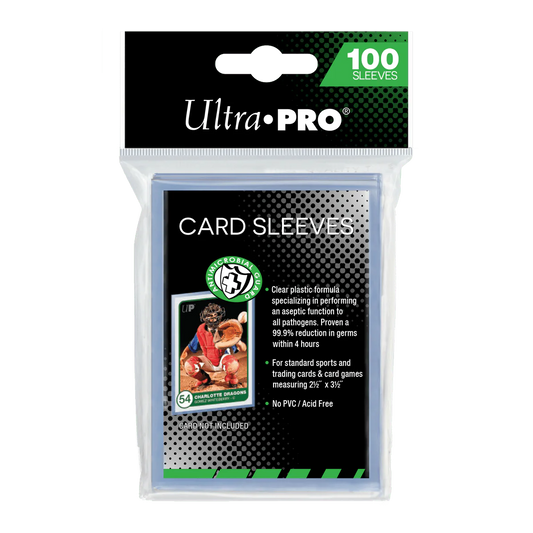Ultra Pro: 2-1/2" x 3-1/2" Antimicrobial Card Sleeves - 100 Sleeves
