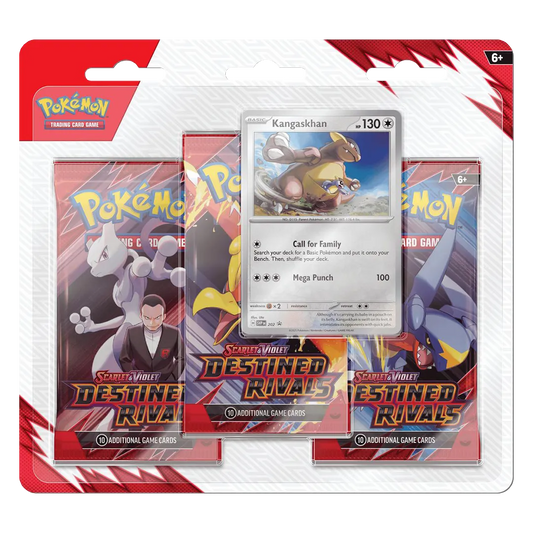 Pokemon TCG: Scarlet & Violet - Destined Rivals - 3 Pack Blister - Kangaskhan, Englisch 🇬🇧